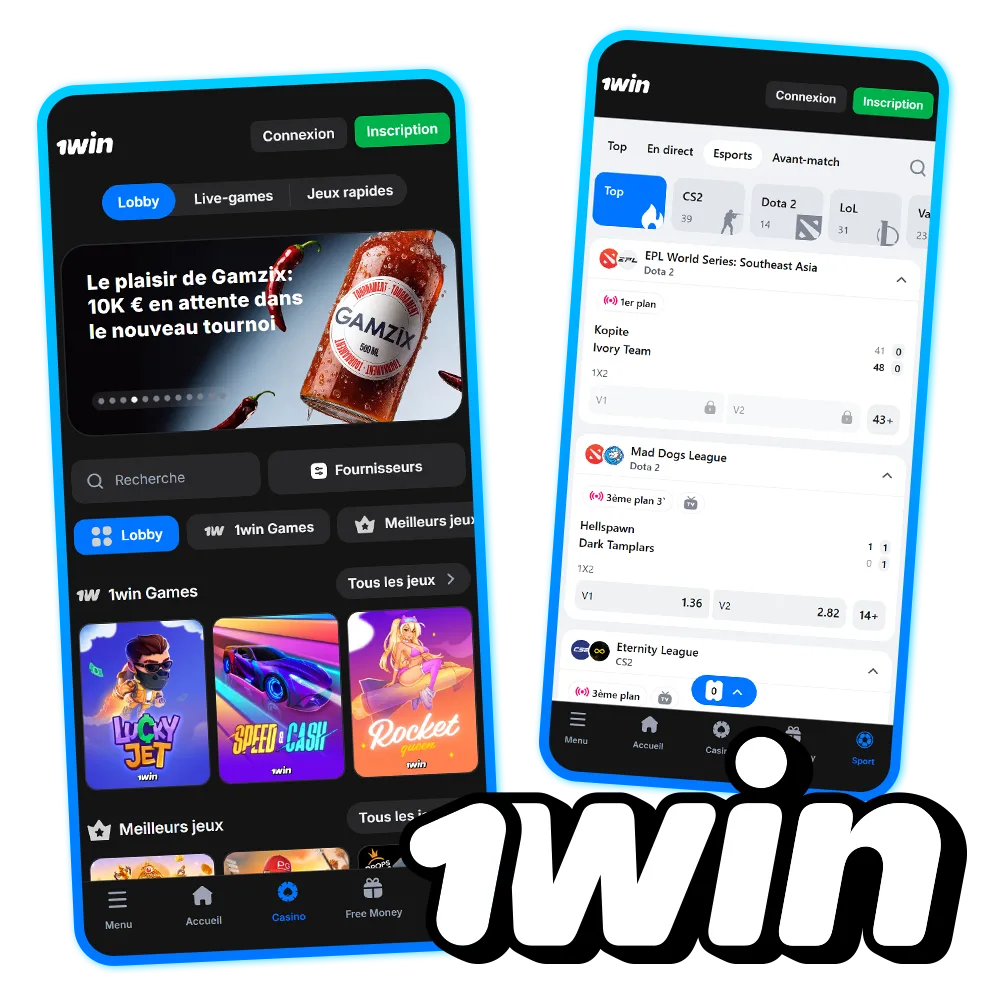 Ouvrez 1win et téléchargez l'application pratique.