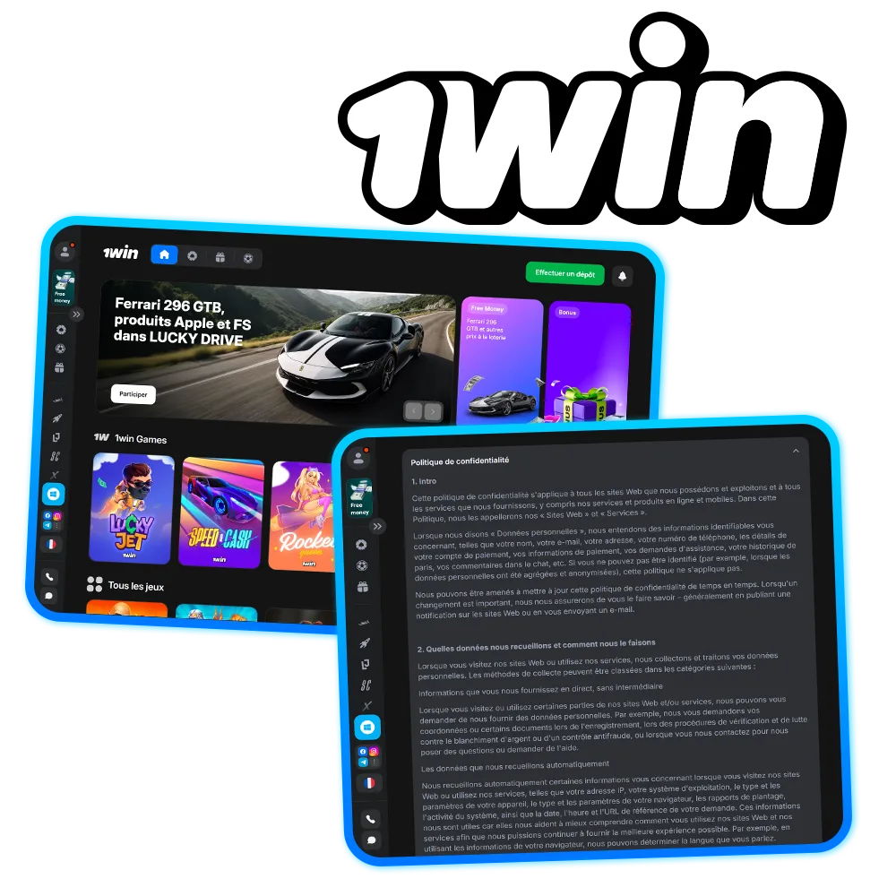 Découvrez la politique de confidentialité de 1win.
