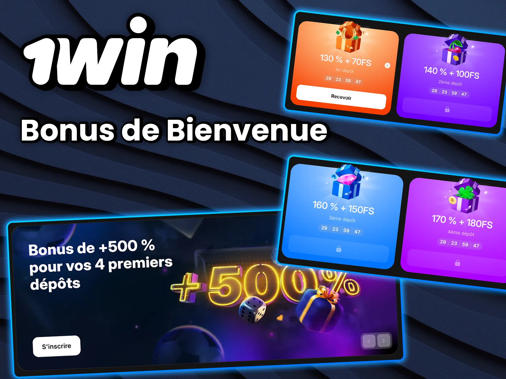 Inscrivez-vous sur 1win et recevez un bonus de bienvenue.