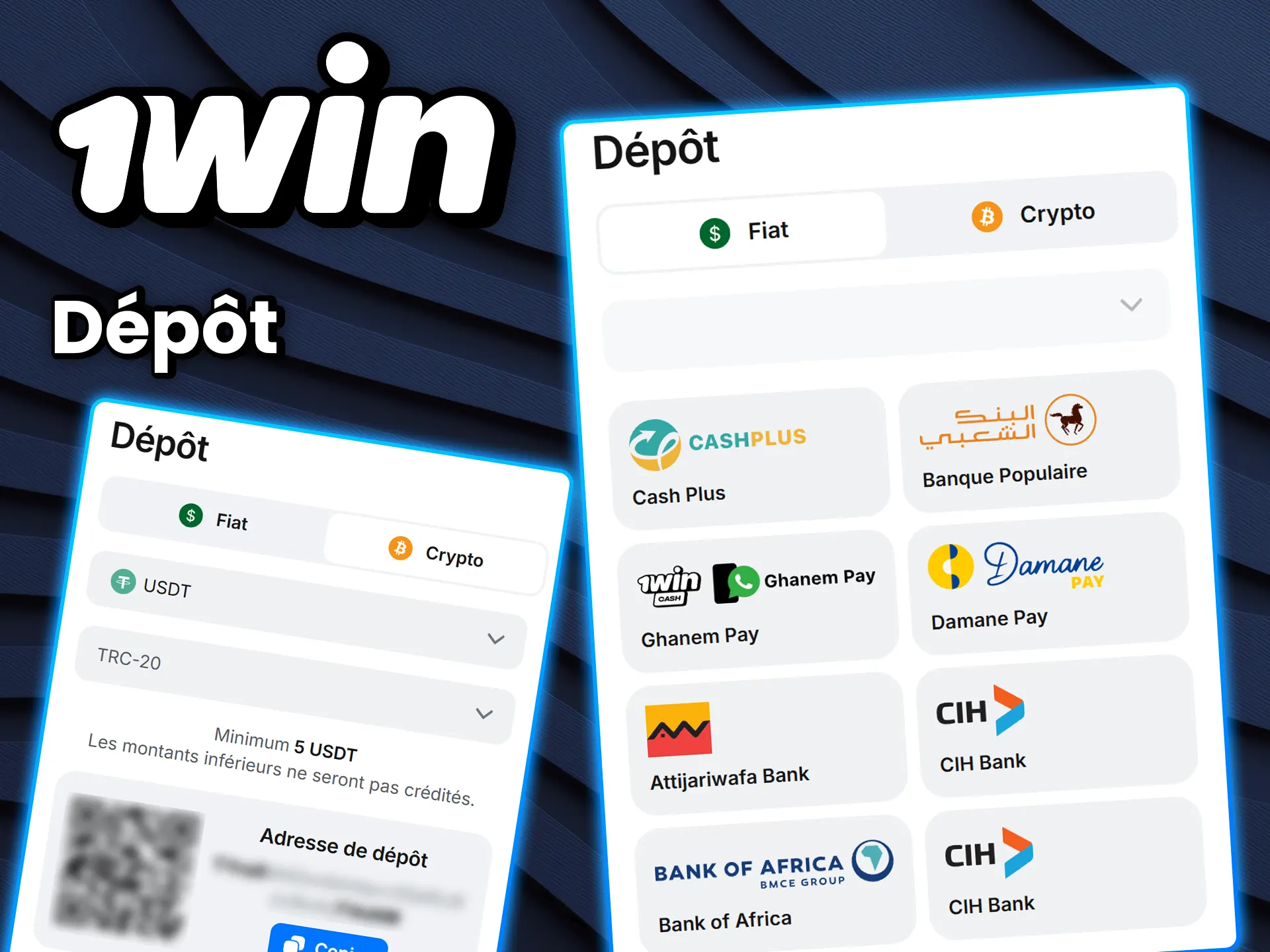 Apprenez à recharger votre solde de jeu rapidement sur 1win au Maroc.
