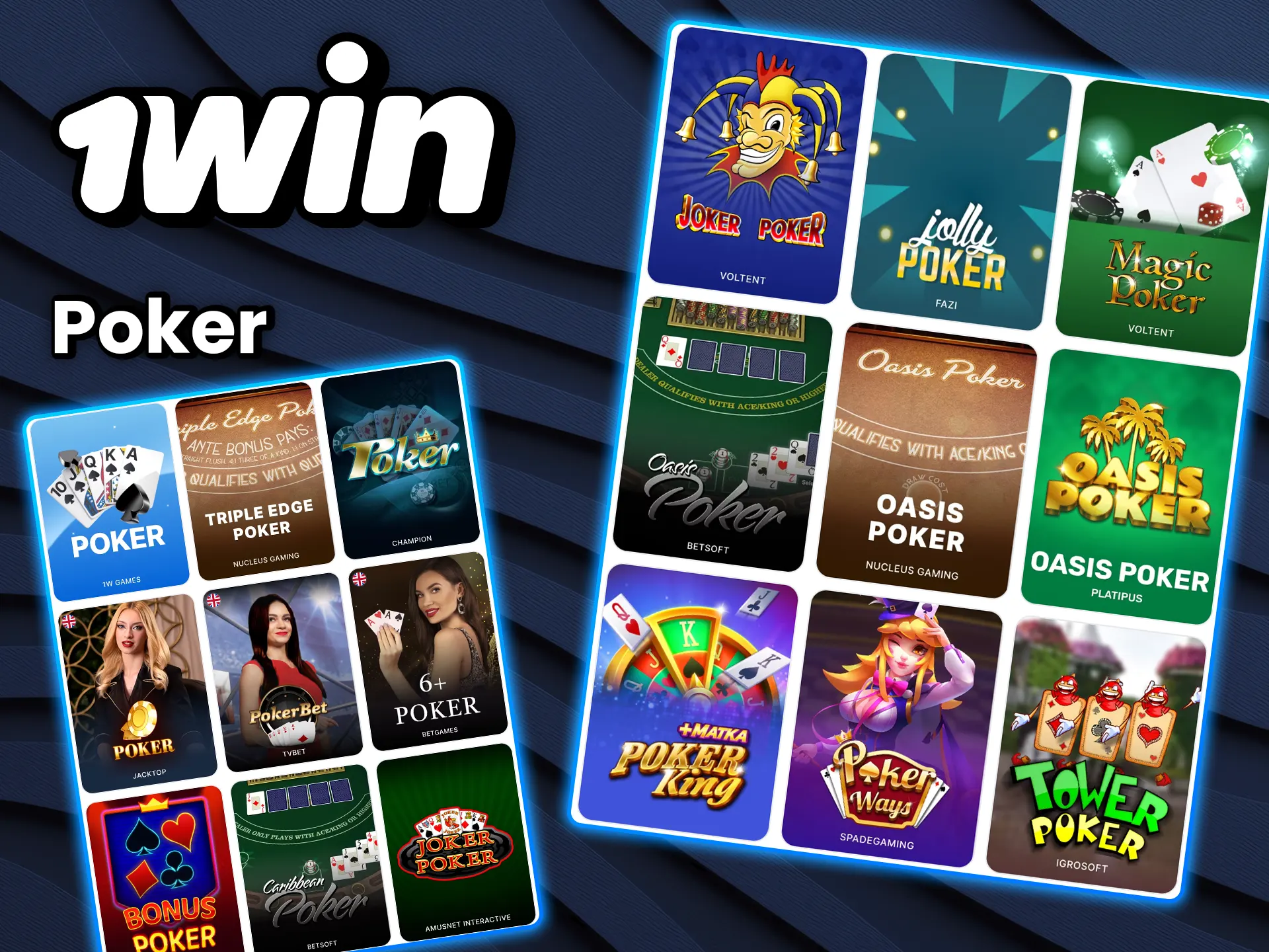 Rejoignez les tables de poker et affrontez d'autres joueurs sur 1win.