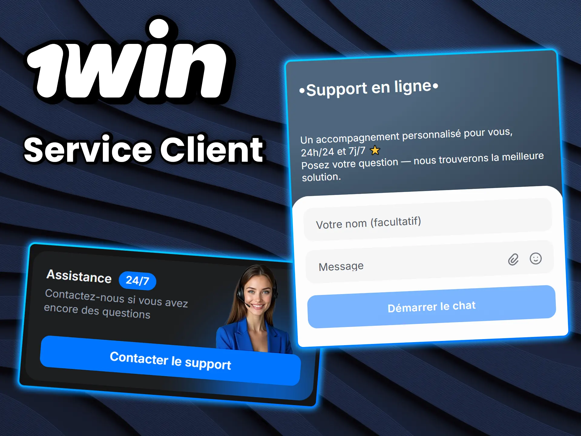 Contactez le service d'assistance technique, disponible 24 heures sur 24 pour les joueurs de 1win.