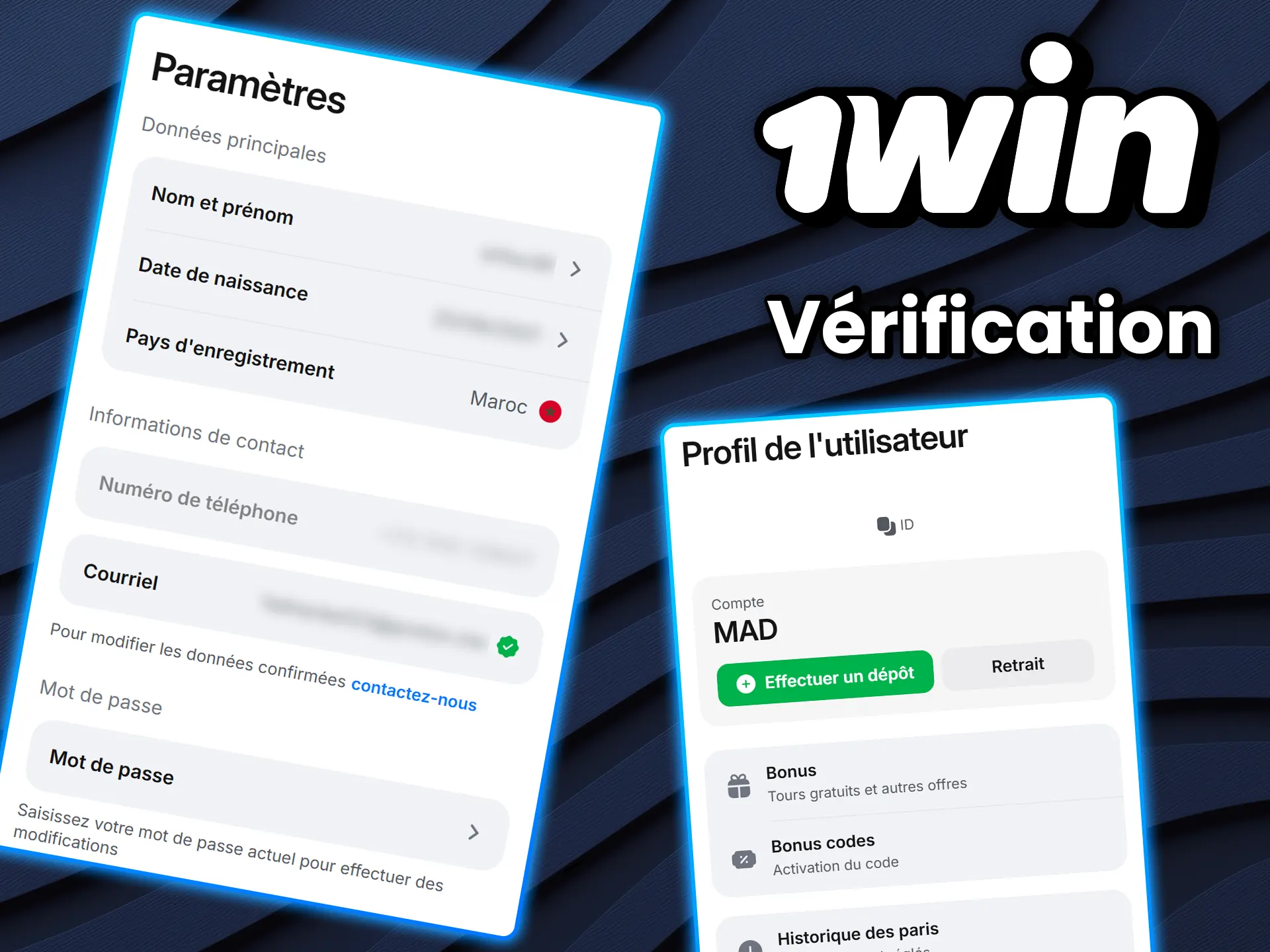 Validez votre identité pour sécuriser votre profil utilisateur sur 1win.