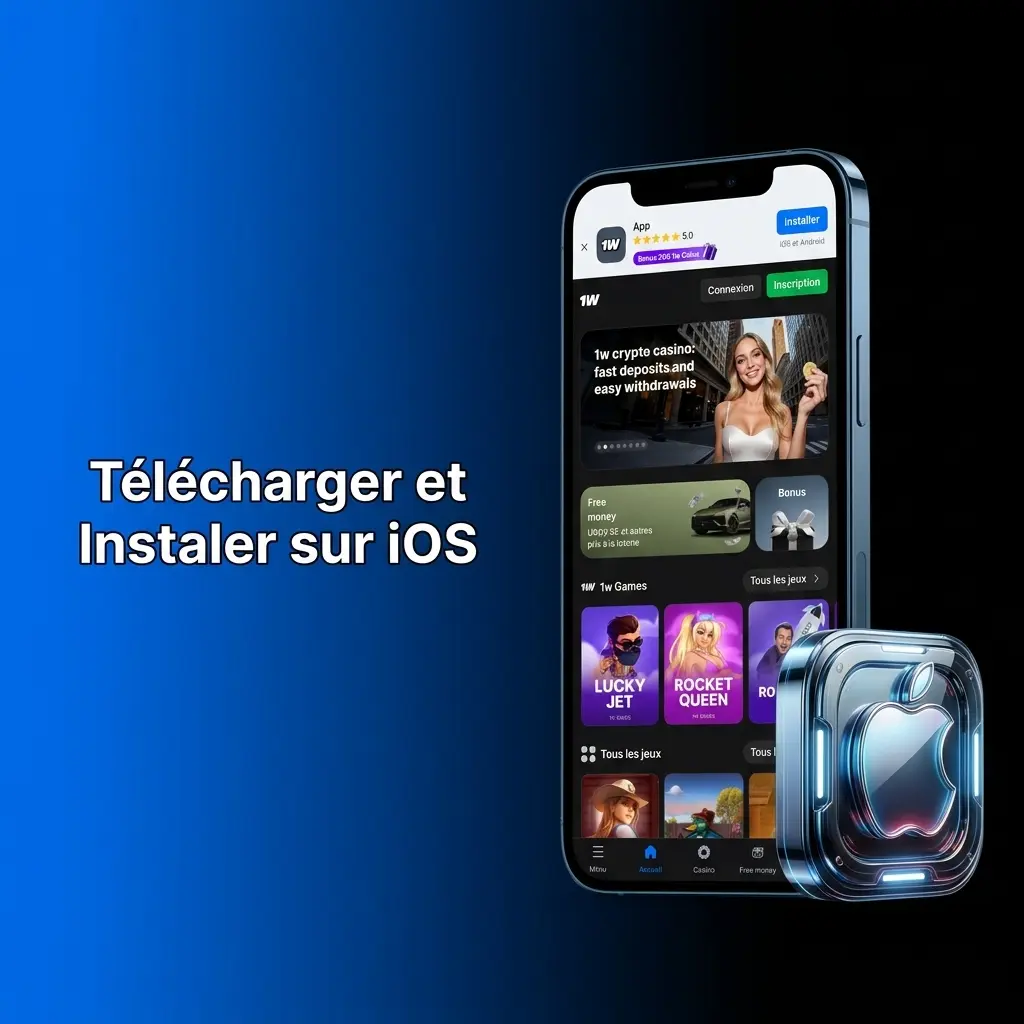 Installation de l'application 1win sur iOS via App Store pour jouer à Aviator sur iPhone ou iPad