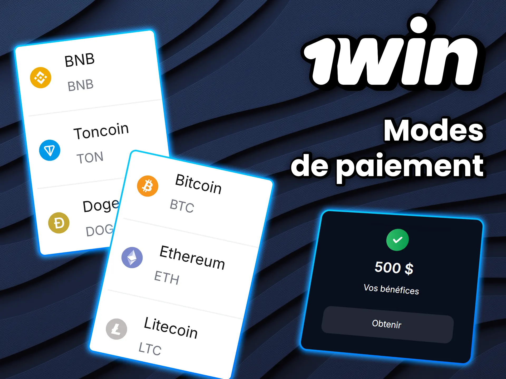 Choisissez votre méthode préférée pour recevoir vos commissions sur 1win.