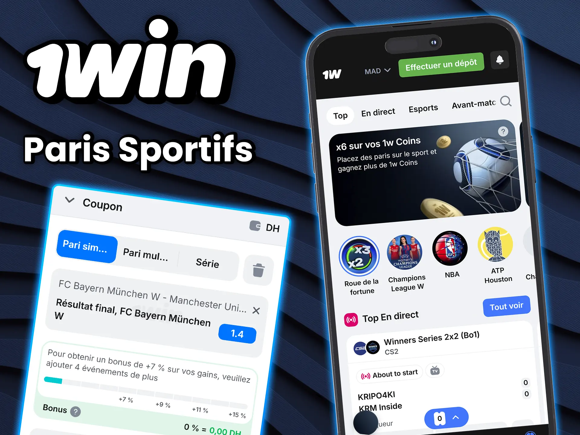 Pariez sur des milliers d'événements sportifs en direct via l'app 1win.