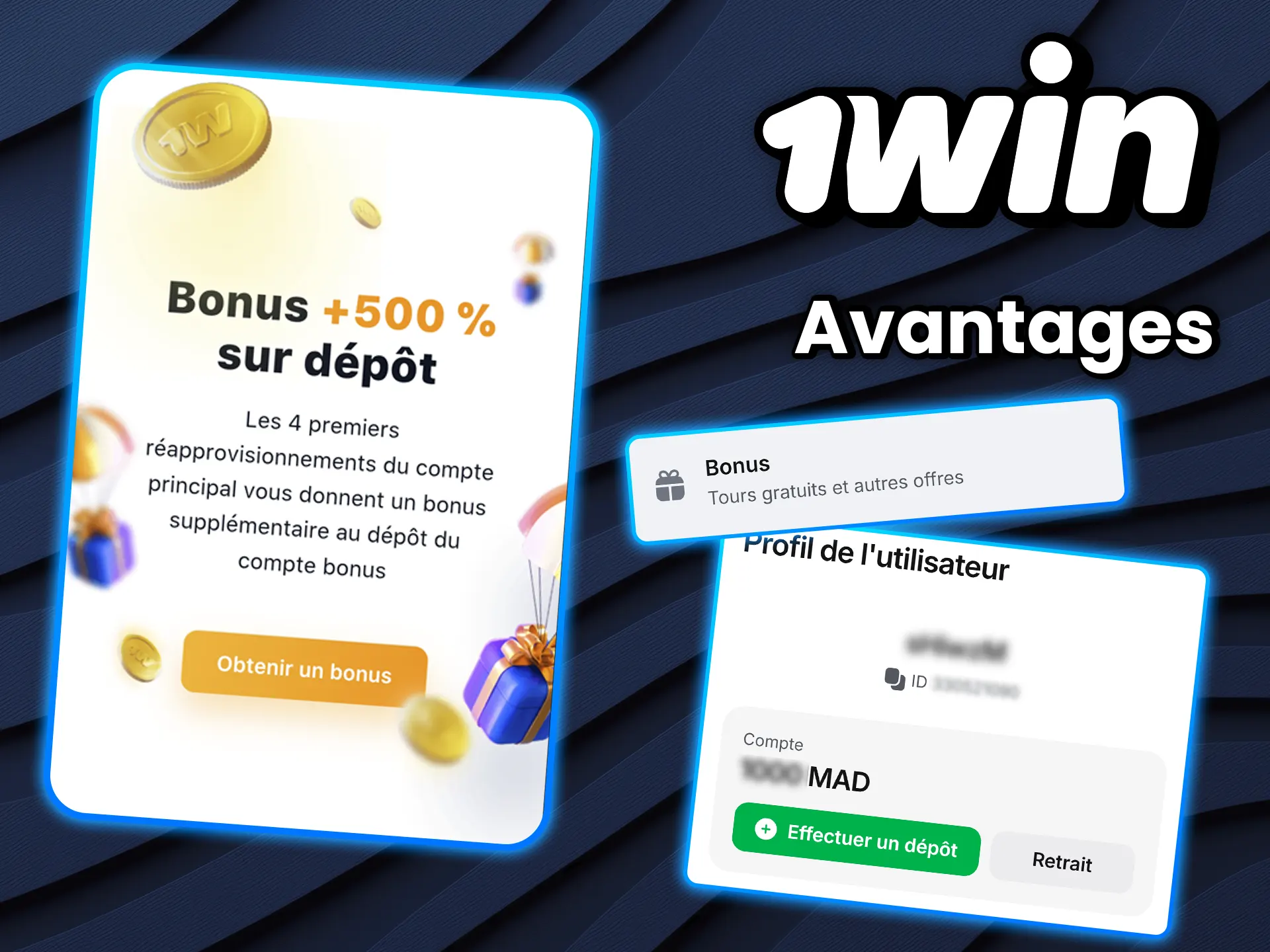 Découvrez les bonus exclusifs de 1win.