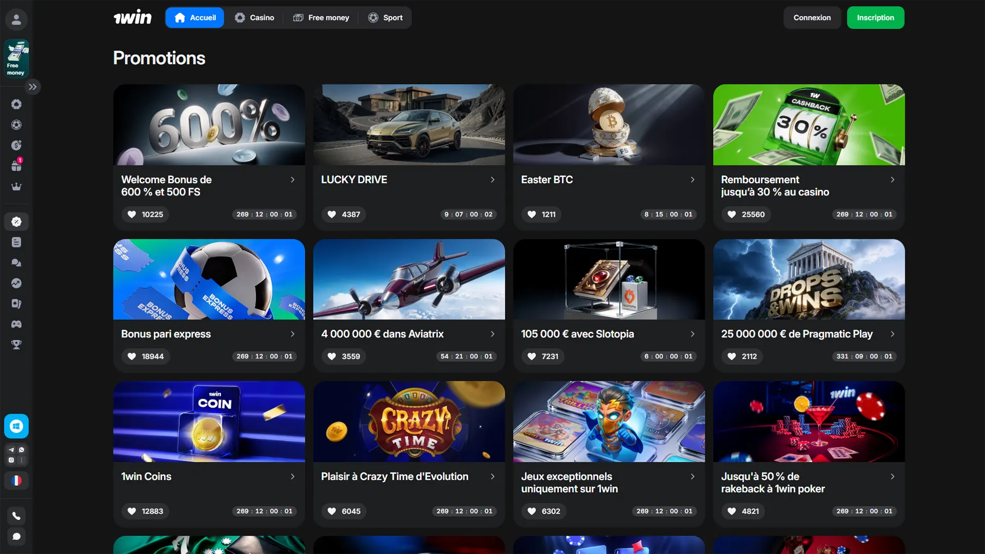 1win propose de nombreux bonus avantageux.