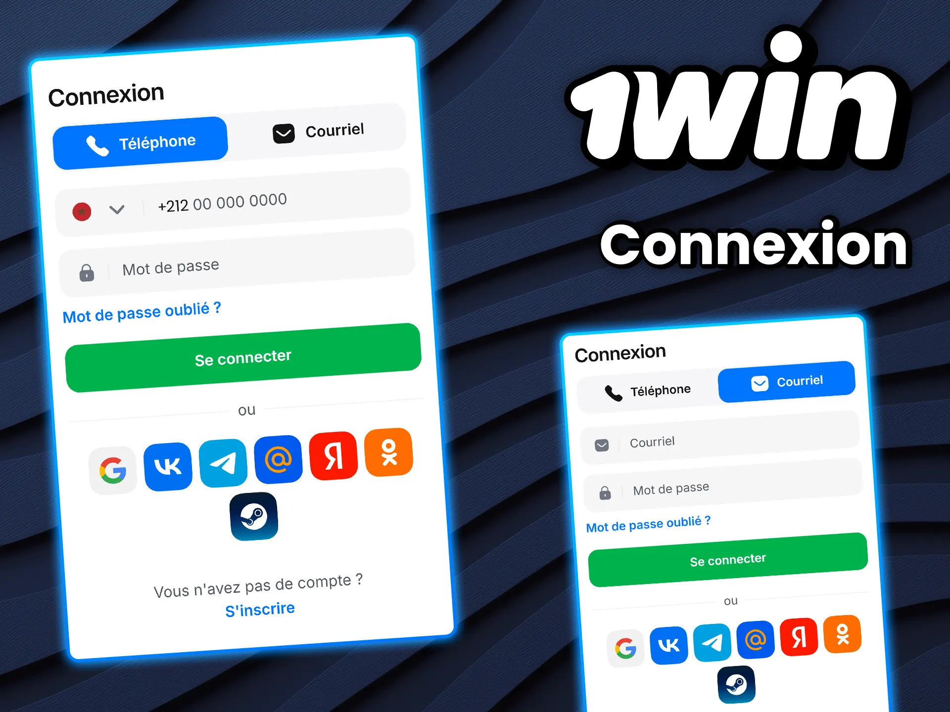Accédez à votre espace personnel pour commencer à jouer sur 1win.