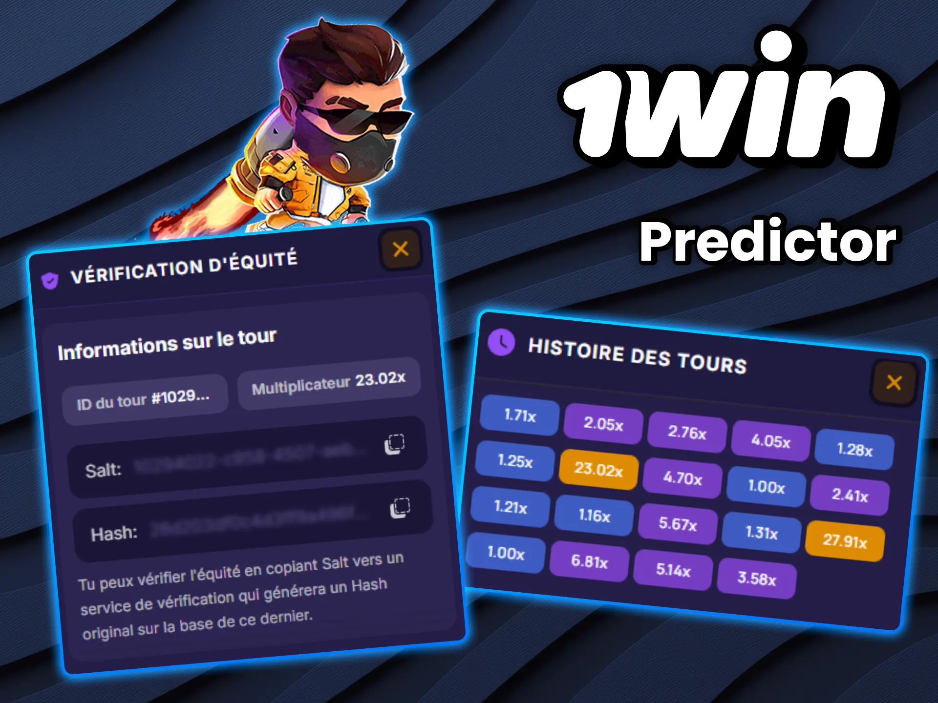 Consultez les outils d'analyse et les probabilités pour le jeu Lucky Jet sur 1win.