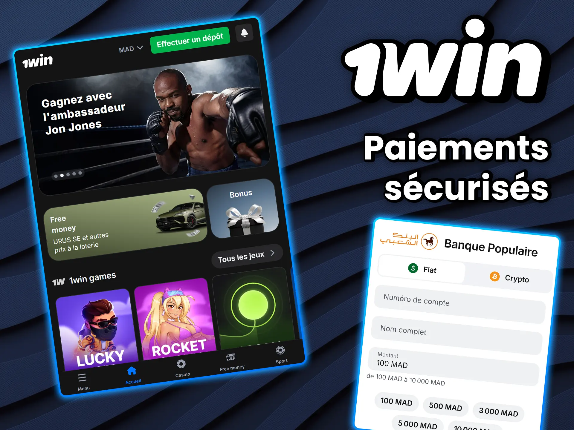 Effectuez vos paiements en toute sécurité avec 1win.