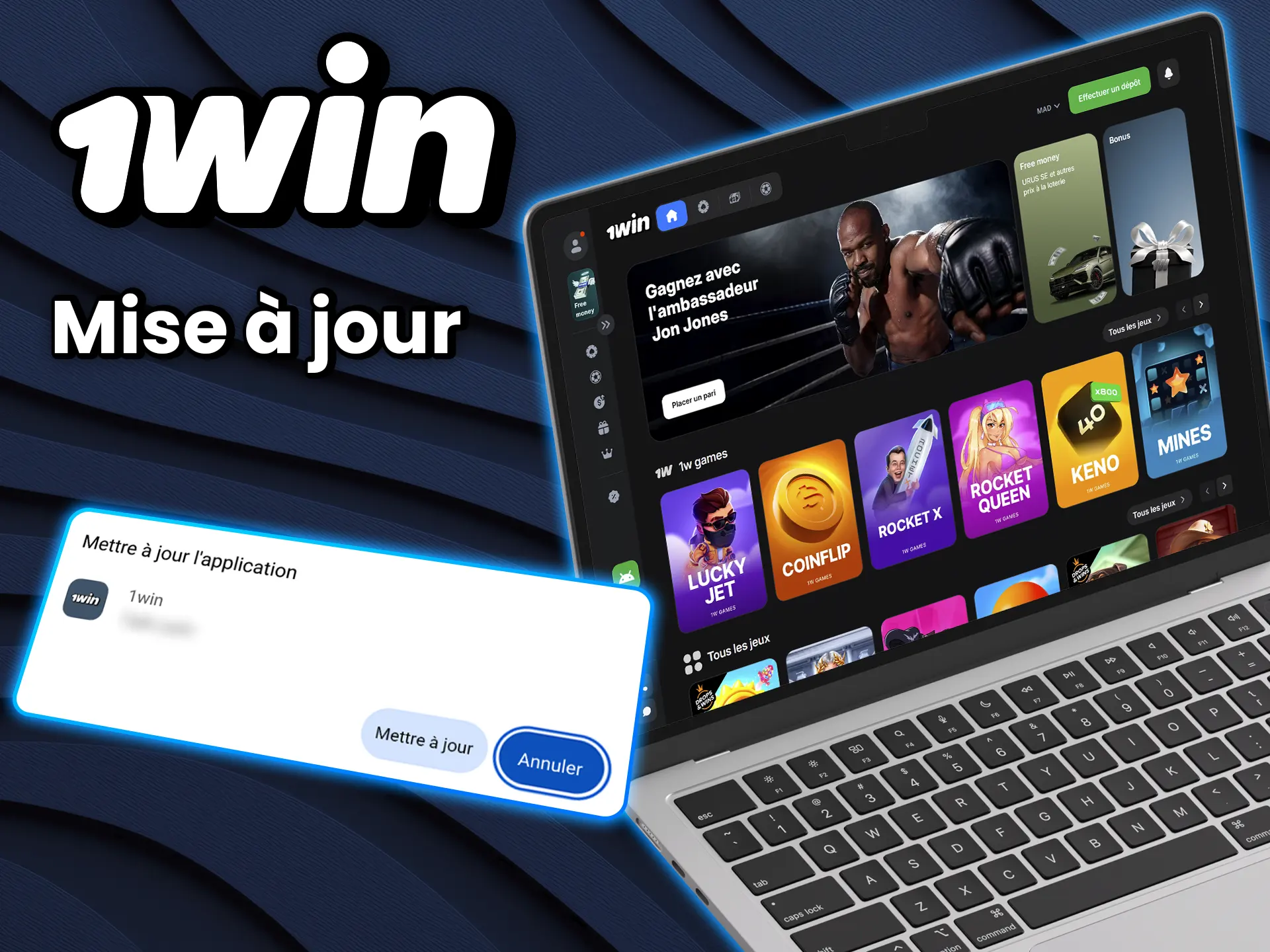 Téléchargez la dernière version du logiciel pour PC afin de jouer sur 1win.