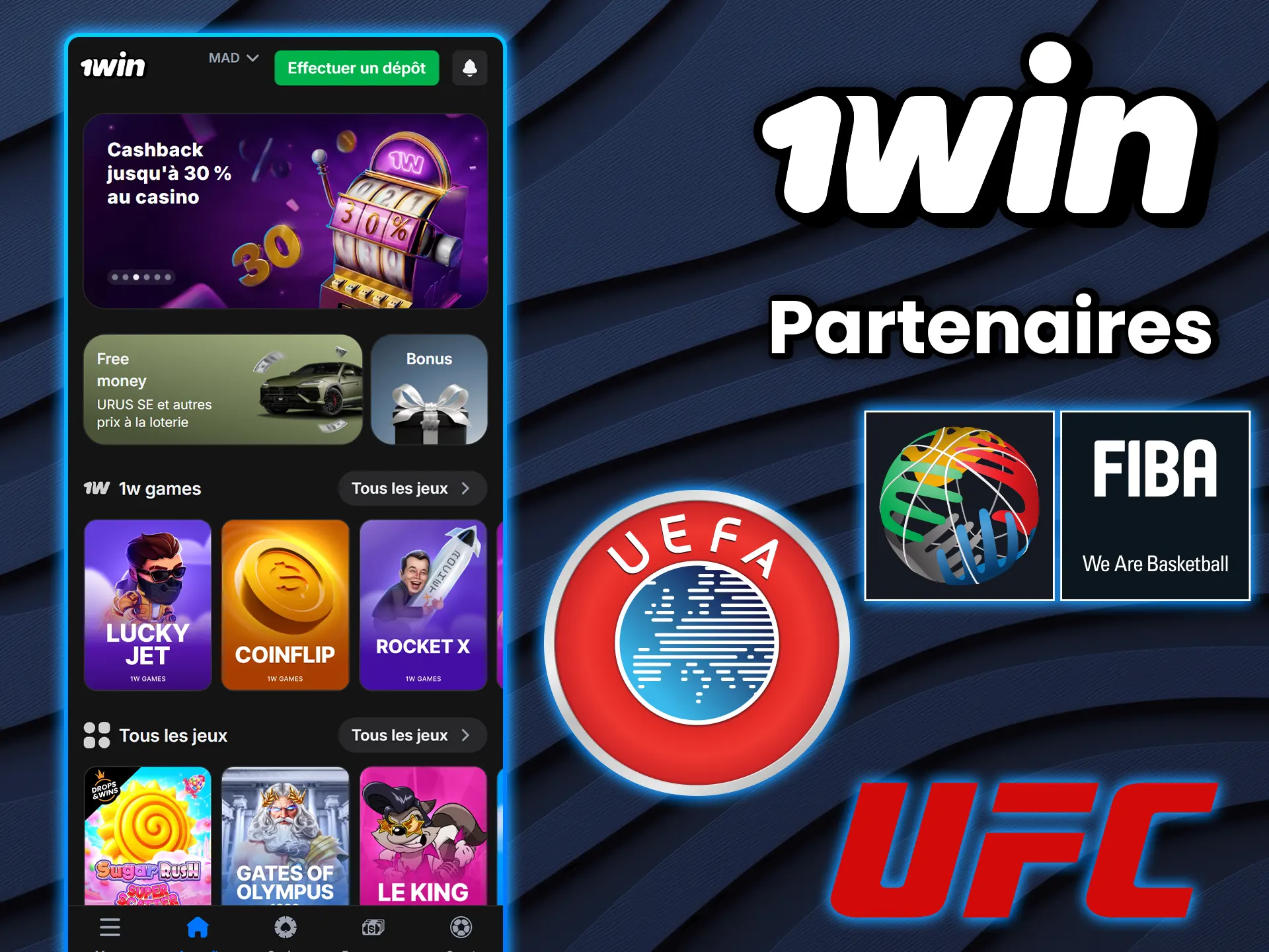 Découvrez les marques partenaires de 1win.